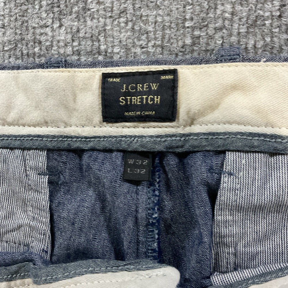 J.Crew 484 Slim Fit Stretch Pants Mens 32x32 Blue Heathered Chino Trousers - Picture 5 of 12